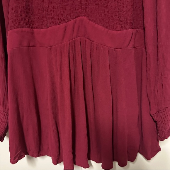 Torrid Women's raspberry Gauze Smocked Babydoll Top Size 1X - Picture 5 of 8